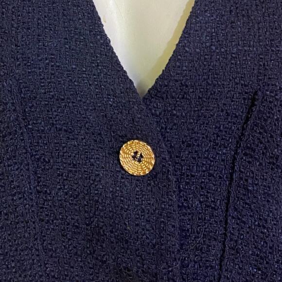 Tuckernuck Textured Myla Romper Color: Navy Blue Size: Medium - Picture 4 of 12